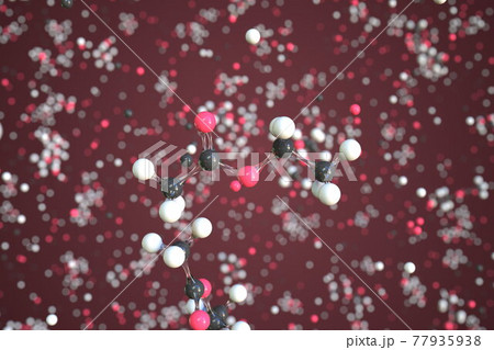 Ethyl acetate molecule made with balls, conceptual molecular model. Chemical 3d rendering Ethyl acetate molecule made with balls, conceptual molecular model. Chemical 3d rendering 77935938