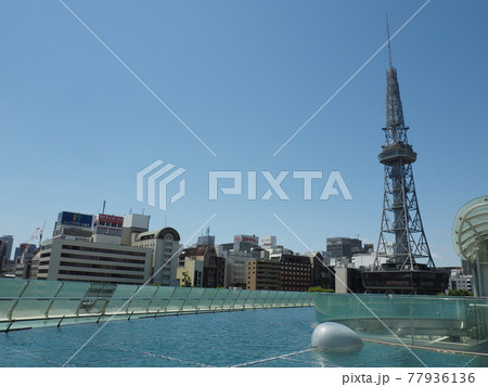 コロナ禍での名古屋テレビ塔とオアシス21水の宇宙船 2 77936136