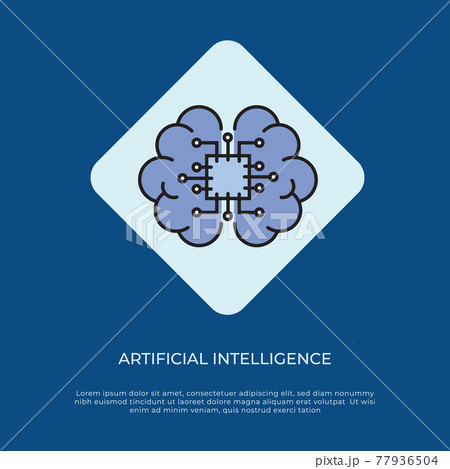 Artificial intelligence vector illustration. Machine learning model concept 77936504