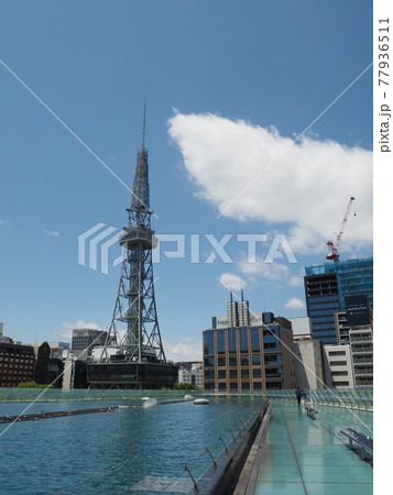 コロナ禍での名古屋テレビ塔とオアシス21水の宇宙船 16 コロナ禍での名古屋テレビ塔とオアシス21水の宇宙船 16 77936511