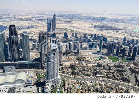 United Arab Emirates, Dubai, Downtown Dubai seen from Burj Khalifa 77937297