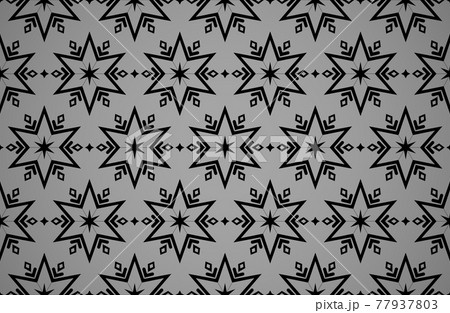 Abstract geometric pattern with lines, snowflakes. 77937803