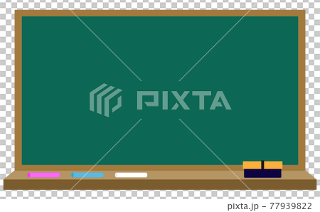 Simple blackboard, chalk, eraser Simple blackboard, chalk, eraser 77939822