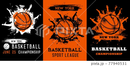 Basketball championship grunge posters, flyers 77940531