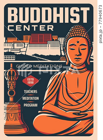 Buddhism religion Buddha, Potala palace and bell 77940673