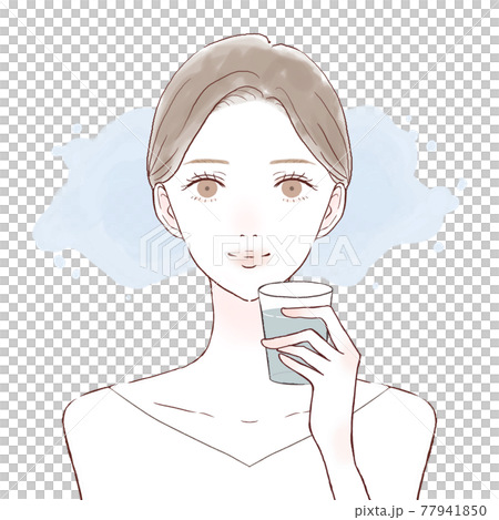 一個女人喝水 77941850