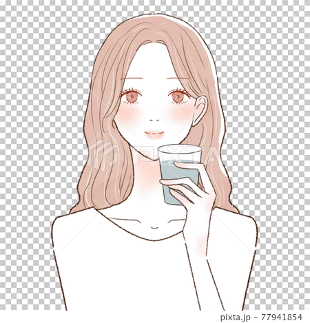 一個女人喝水 77941854