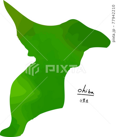 千葉県の地図のイラストベクター 77942210