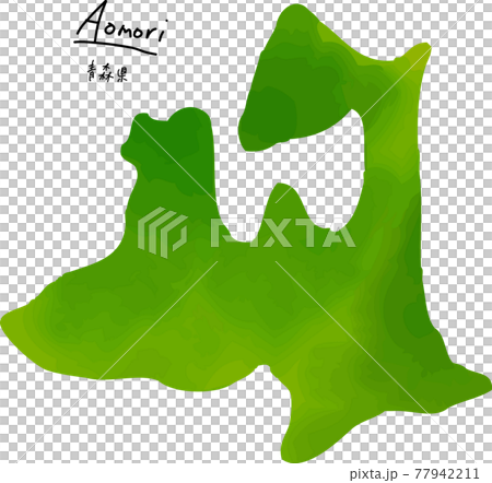 Aomori map illustration vector 77942211