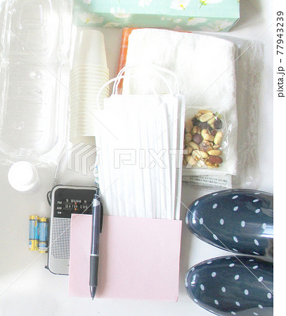 感染症対策も含めた大雨の時の防災用品 避難時の所持品 感染症対策も含めた大雨の時の防災用品 避難時の所持品 77943239