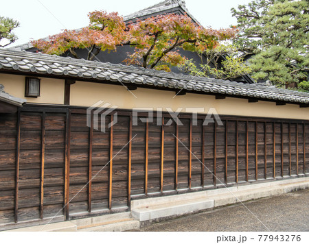 名古屋市有松の日本家屋 板塀 名古屋市有松の日本家屋 板塀 77943276