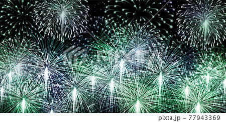 花火 夜空 風景 背景のイラスト素材