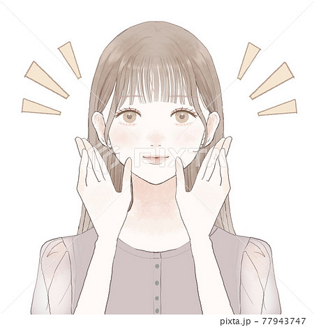 口コミをする女性 口コミをする女性 77943747