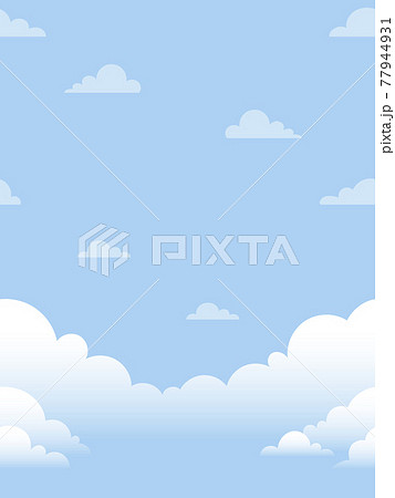 青空と雲 シームレスな背景素材のイラスト素材