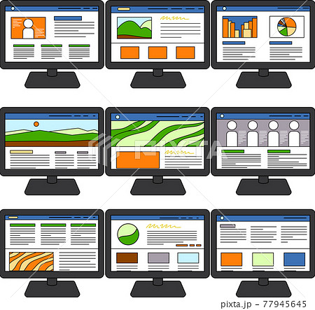 ウェブサイト パソコン インターネット ビジネス 画面 77945645