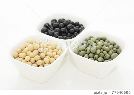 黄大豆と青大豆と黒大豆 黄大豆と青大豆と黒大豆 77946606