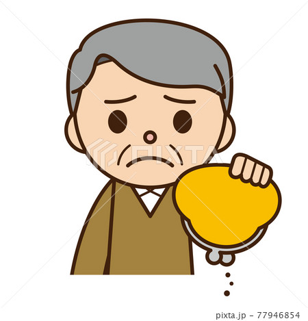 男性 金欠 財布のイラスト素材