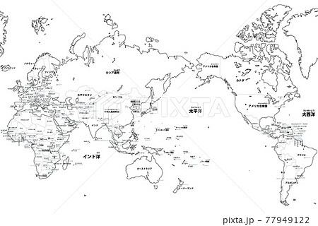 北アメリカ大陸 中米の白地図イラスト 国名入り 首都名入り を無料ダウンロード