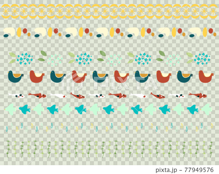 Line set of various creatures 77949576