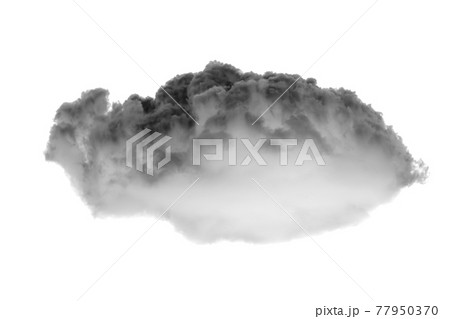 Collections of separate white clouds on a black background have real clouds. White cloud isolated on a black background realistic cloud. white fluffy cumulus cloud isolated cutout on black background. 77950370