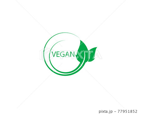 Vegan, leaf, natural icon on white background. Vector illustration. 77951852