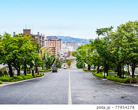 北海道 函館の坂道 二十間坂 北海道 函館の坂道 二十間坂 77954278