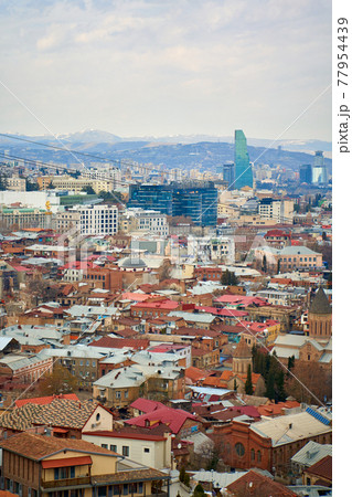 Panoramic view of Tbilisi, the capital of Georgia with old town and modern architecture Panoramic view of Tbilisi, the capital of Georgia with old town and modern architecture 77954439