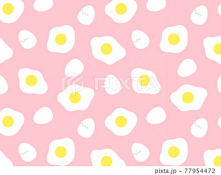 目玉焼き 卵 総柄 シームレスパターンのイラスト素材