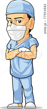 Surgeon Operating Doctor Medical Cartoon Illustration Vector Drawing Surgeon Operating Doctor Medical Cartoon Illustration Vector Drawing 77954682