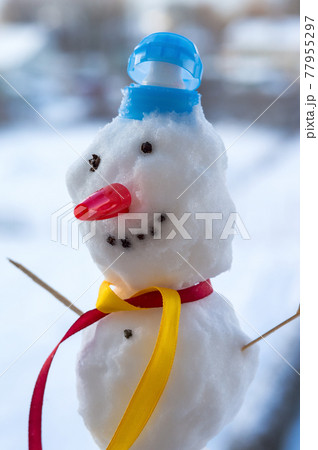 Snowman with Blue Hat Clipart​