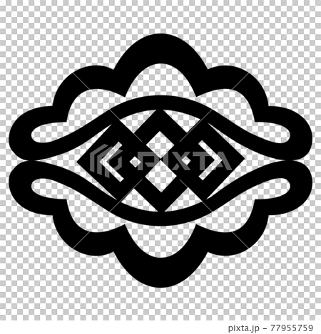 肥後細川氏の家紋 松蓋紋 肥後細川氏の家紋 松蓋紋 77955759