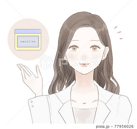 ワセリンの効果について説明する女性医師 77956026