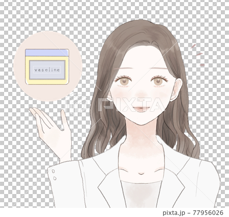 ワセリンの効果について説明する女性医師 77956026