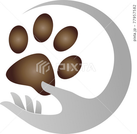 Paw, cats, cat paw, heart, animal, logo, icon  77957582