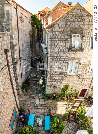 Panorama of Old Dubrovnik Town. Croatia Europe Panorama of Old Dubrovnik Town. Croatia Europe 77958002