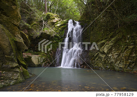琴弾の滝 岡山県美作市滝宮 の写真素材