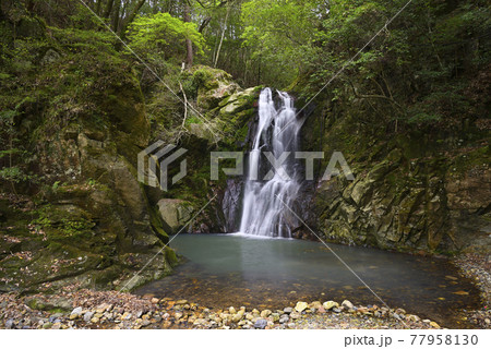 琴弾の滝 岡山県美作市滝宮 の写真素材