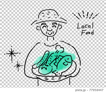 地産地消のシンプルイラスト 地産地消のシンプルイラスト 77958447