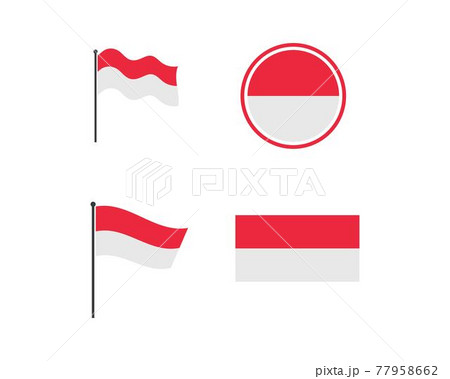 indonesian flag vector icon illustration 77958662