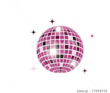 sparkling pink disco ball Stock Vector