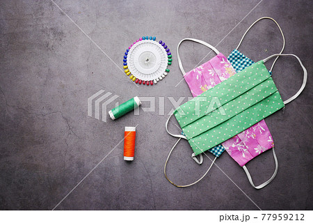 zero waste homemade face masks on black background top down 77959212