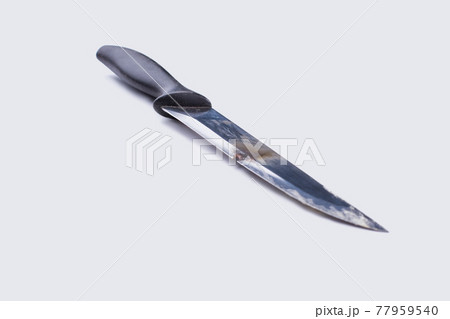 Old rusty knife with plastic handle. 77959540