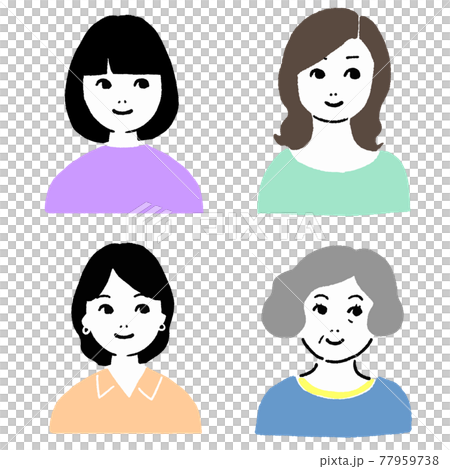 Smiley person vector icon set 77959738