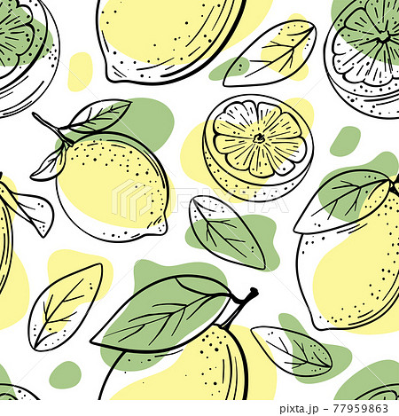 Citrus seamless pattern with lemons and butterfly. Tropical summer  background. Graphic textile texture. Citrus fruits. Drawing by Julien -  Fine Art America