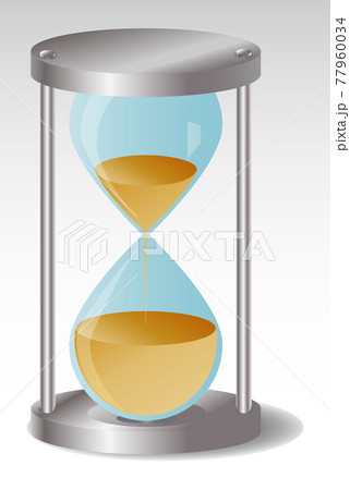 Glass Hourglass with metal hats, leaking sand 77960034