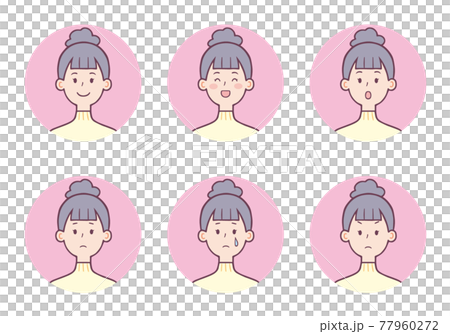 女性圖標面部表情集 77960272