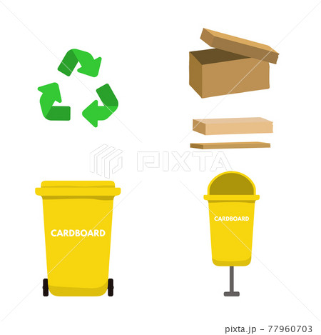 Garbage bin for cardboard vector illustration design. 77960703