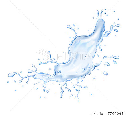 Water splash on white background, realistic vector illustration Water splash on white background, realistic vector illustration 77960954