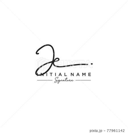 Letter JE Signature Logo Template Vectorのイラスト素材 [77961142] - PIXTA