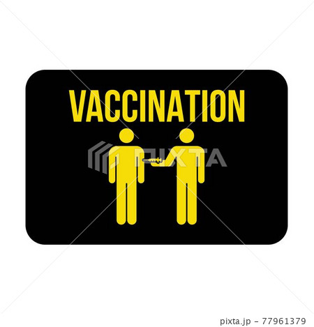Vaccination poster icon vector with vaccine injection syringe male and female person symbol for virus protection in a glyph pictogram illustration Vaccination poster icon vector with vaccine injection syringe male and female person symbol for virus protection in a glyph pictogram illustration 77961379